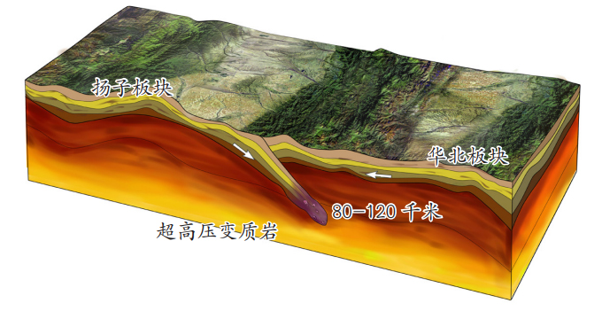 Around 240 million years ago, the Yangtze Plate subducted beneath the North China Plate to depths of 80 to 120 kilometers underground. Under the high-temperature and ultrahigh-pressure conditions of the mantle, the rocks were metamorphosed into ultrahigh-pressure metamorphic rocks containing coesite or diamond.